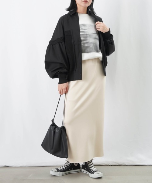 LUCA/LADY LUCK LUCA（ルカ/レディラックルカ）の「LC/LLL ニットドッキングドルマンシャツ（シャツ/ブラウス・レディース・ピンク/グレイッシュベージュ/ブラック・FREE）」の15枚目の写真