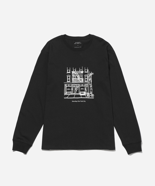 Saturdays NYC（サタデーズ ニューヨークシティ ）の「Cafe Standard Ls Tee（Tシャツ/カットソー・メンズ・オフホワイト/ブラック/レッド・X-SMALL/L/XL/S/M）」の3枚目の写真