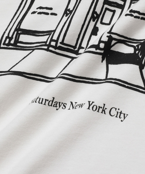 Saturdays NYC（サタデーズ ニューヨークシティ ）の「Cafe Standard Ls Tee（Tシャツ/カットソー・メンズ・オフホワイト/ブラック/レッド・X-SMALL/L/XL/S/M）」の9枚目の写真