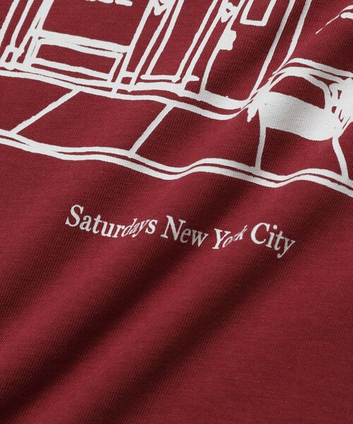 Saturdays NYC（サタデーズ ニューヨークシティ ）の「Cafe Standard Ls Tee（Tシャツ/カットソー・メンズ・オフホワイト/ブラック/レッド・X-SMALL/L/XL/S/M）」の11枚目の写真