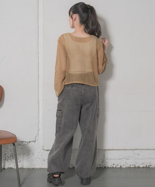 RETRO GIRL（レトロガール）の「リボンメッシュカーデ（カーディガン/ボレロ・レディース・ブラウン/グリーン/ブラック/ナチュラル・FREE）」の15枚目の写真