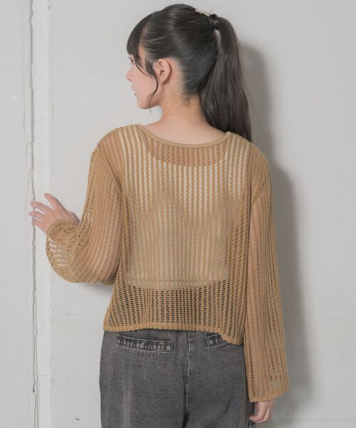 RETRO GIRL（レトロガール）の「リボンメッシュカーデ（カーディガン/ボレロ・レディース・ブラウン/グリーン/ブラック/ナチュラル・FREE）」の19枚目の写真