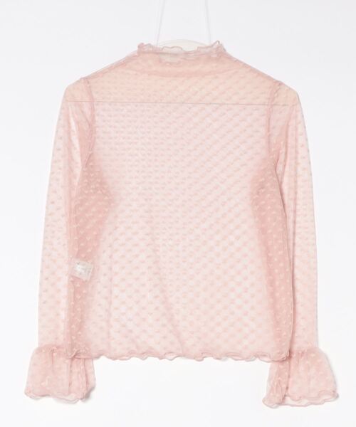 Honeys（ハニーズ）の「チュールトップス（Tシャツ/カットソー・レディース・ホワイト/ピンク/ブラック・S/M/L/LL）」の17枚目の写真