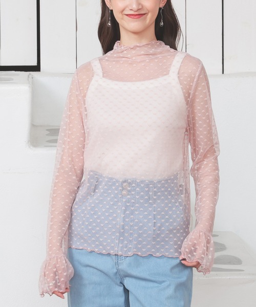 チュールトップス（Tシャツ/カットソー）｜Honeys（ハニーズ）の