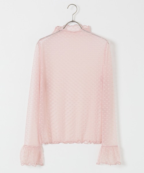 Honeys（ハニーズ）の「チュールトップス（Tシャツ/カットソー・レディース・ホワイト/ピンク/ブラック・S/M/L/LL）」の14枚目の写真