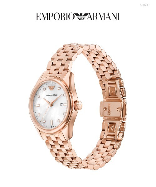 EMPORIO ARMANI(エンポリオアルマーニ)の「エンポリオ・アルマーニ 腕時計 レディース アナログ ステンレス AR11615(アナログ腕時計・レディース・ピンクゴールド・FREE)」の11枚目の写真