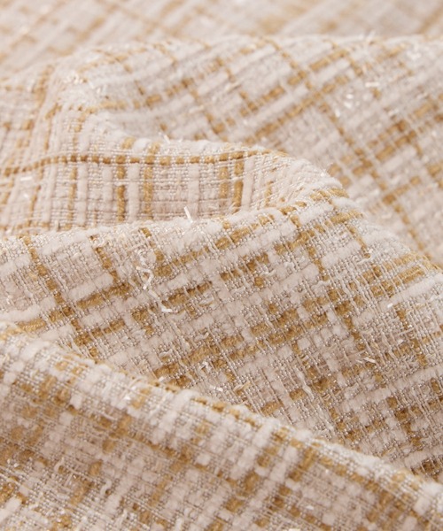 マーメイド裾キラキラツイードジャンパーススカート（ワンピース）｜SAISON DE PAPILLON（セゾンドパピヨン）