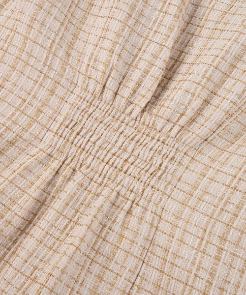 マーメイド裾キラキラツイードジャンパーススカート（ワンピース）｜SAISON DE PAPILLON（セゾンドパピヨン）