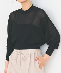 【WEB限定セール】バルーン袖シアーニット