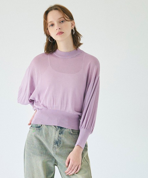 coca（coca）（コカ）の「【WEB限定セール】バルーン袖シアーニット（Tシャツ/カットソー・レディース・ブラック/ピンク系その他/その他1/ホワイト・M/L）」の7枚目の写真