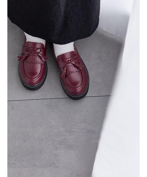 ehka sopo(エヘカソポ)の「リボンタッセルローファー(その他シューズ・レディース・ボルドー/ブラウン/ブラック・M/L)」の3枚目の写真