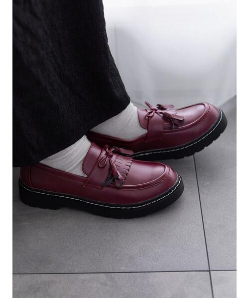 ehka sopo(エヘカソポ)の「リボンタッセルローファー(その他シューズ・レディース・ボルドー/ブラウン/ブラック・M/L)」の5枚目の写真