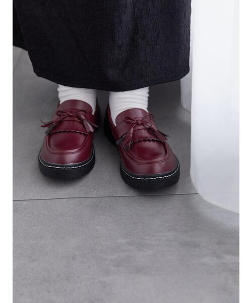 ehka sopo(エヘカソポ)の「リボンタッセルローファー(その他シューズ・レディース・ボルドー/ブラウン/ブラック・M/L)」の6枚目の写真