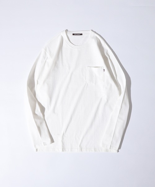 FUNALIVE(ファンアライブ)の「US cotton pockets long sleeve Tee / USコットン ポケット付きロングTシャツ(Tシャツ/カットソー・メンズ・ベージュ/ネイビー/チャコール/グリーン/オフホワイト/杢グレー/ブルー/ブラック/ブラウン系1/ピンク/ベージュ系1/ネイビー系1/ブラック系1/ブラウン・M/L/XL)」の2枚目の写真
