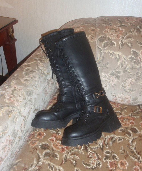 靴 idem lace up buckle long boots lace up buckle long boots – idem