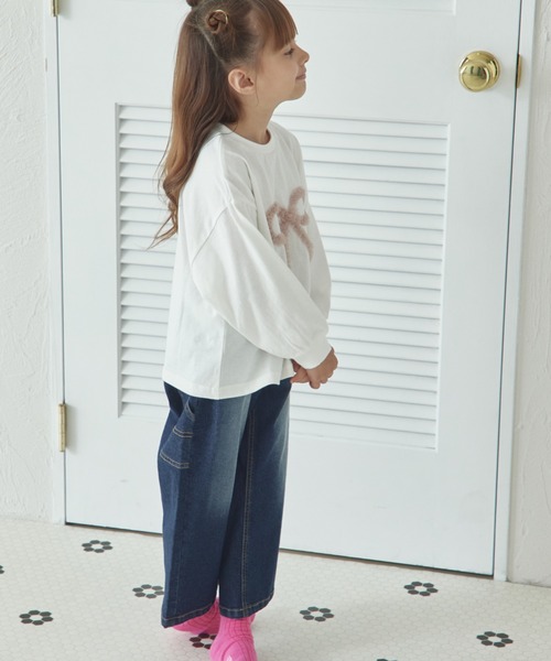 pairmanon(ペアマノン)の「異素材モチーフ ガールズ アソート 長袖Tシャツ(Tシャツ/カットソー・キッズ・ベージュ系その他/ブルー系その他/ブラック系その他/パープル系その他/ピンク系その他2/ベージュ系その他2/ピンク系その他/ホワイト/ブラック/ピンク/ベージュ・90/110/100/150/140/130/120)」の15枚目の写真