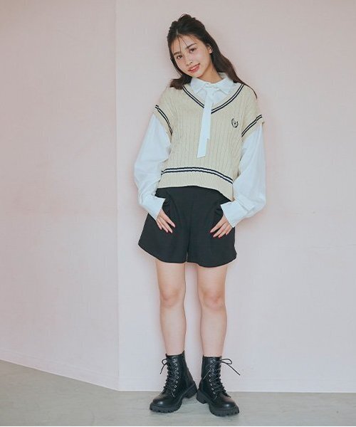 LOVETOXIC（ラブトキシック）の「バックレースアップショートパンツ（その他パンツ・キッズ・ブルー/グレー/ブラック・S/M/L）」の17枚目の写真