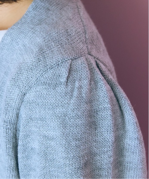 marun（マルン）の「＜大きいサイズ＞ ニットアームボレロ marun（カーディガン/ボレロ・レディース・ブラック/杢グレー・3L/LL/L/5L/4L）」の5枚目の写真