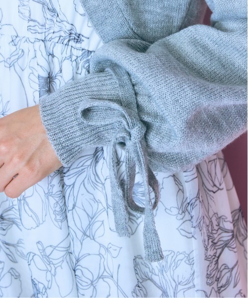 marun（マルン）の「＜大きいサイズ＞ ニットアームボレロ marun（カーディガン/ボレロ・レディース・ブラック/杢グレー・3L/LL/L/5L/4L）」の6枚目の写真