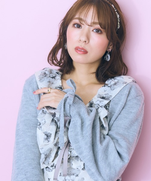 marun（マルン）の「＜大きいサイズ＞ ニットアームボレロ marun（カーディガン/ボレロ・レディース・ブラック/杢グレー・3L/LL/L/5L/4L）」の12枚目の写真