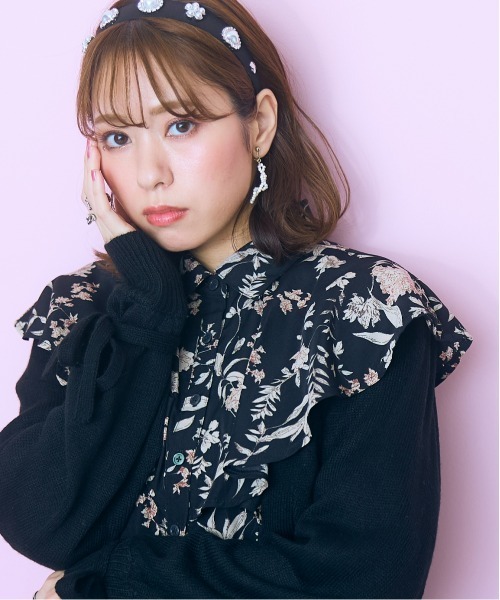 marun（マルン）の「＜大きいサイズ＞ ニットアームボレロ marun（カーディガン/ボレロ・レディース・ブラック/杢グレー・3L/LL/L/5L/4L）」の8枚目の写真