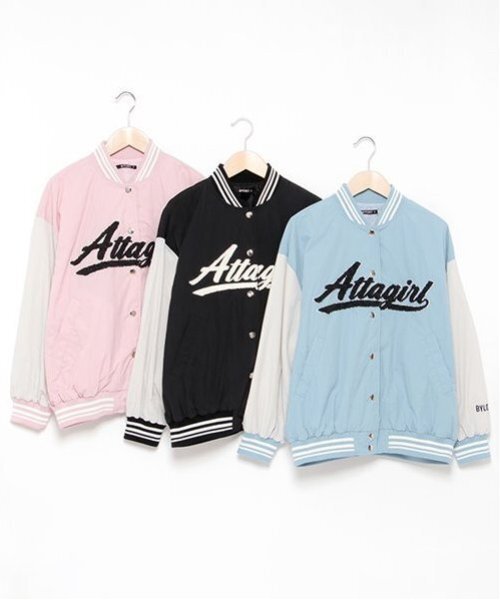 by LOVEiT(バイラビット)の「ナイロンスタジャン(ブルゾン・キッズ・ピンク/ブルー/ブラック・120cm/130cm/140cm/150cm/160cm)」の12枚目の写真