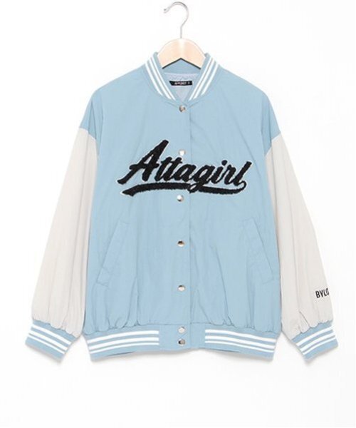 by LOVEiT(バイラビット)の「ナイロンスタジャン(ブルゾン・キッズ・ピンク/ブルー/ブラック・120cm/130cm/140cm/150cm/160cm)」の13枚目の写真