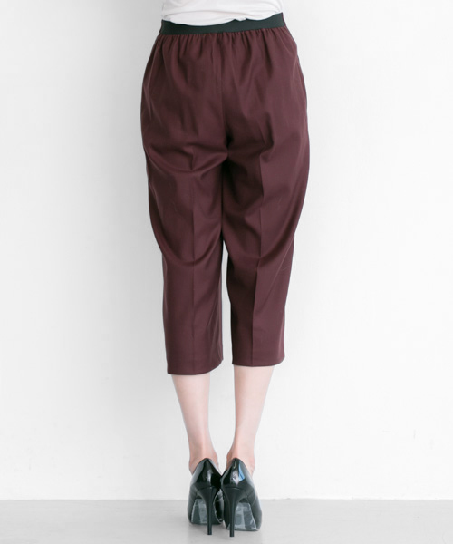 URBAN RESEARCH（アーバンリサーチ）の「UR 後ろゴムフラノクロップドパンツ（その他パンツ・レディース・ライトグレー/バーガンディー・36/38）」の8枚目の写真
