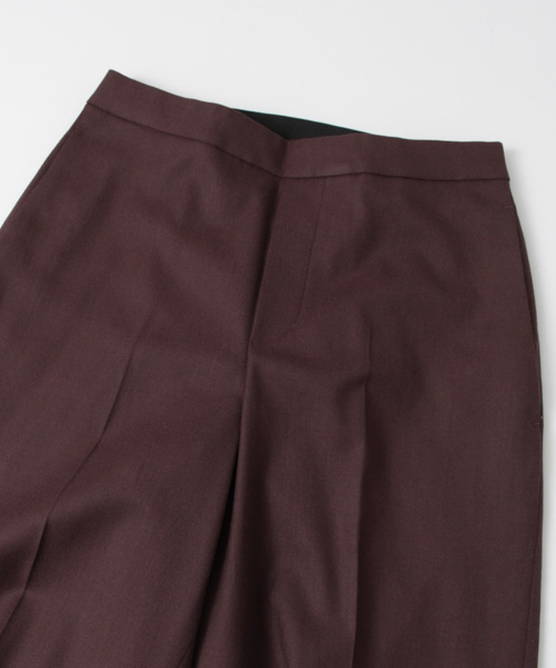 URBAN RESEARCH（アーバンリサーチ）の「UR 後ろゴムフラノクロップドパンツ（その他パンツ・レディース・ライトグレー/バーガンディー・36/38）」の9枚目の写真