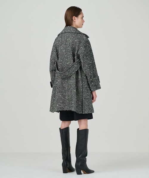 GRACE CLASS（グレースクラス）の「ヘリンボーンネップコート（その他アウター・レディース・ブラック・36）」の2枚目の写真