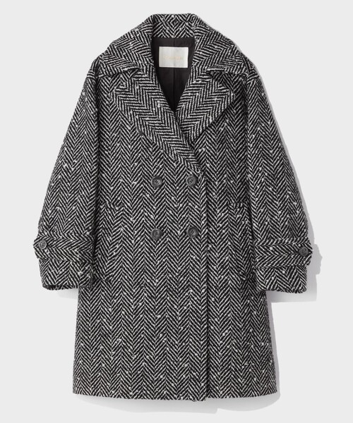 GRACE CLASS（グレースクラス）の「ヘリンボーンネップコート（その他アウター・レディース・ブラック・36）」の3枚目の写真