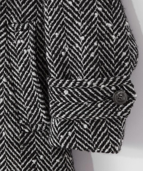 GRACE CLASS（グレースクラス）の「ヘリンボーンネップコート（その他アウター・レディース・ブラック・36）」の5枚目の写真