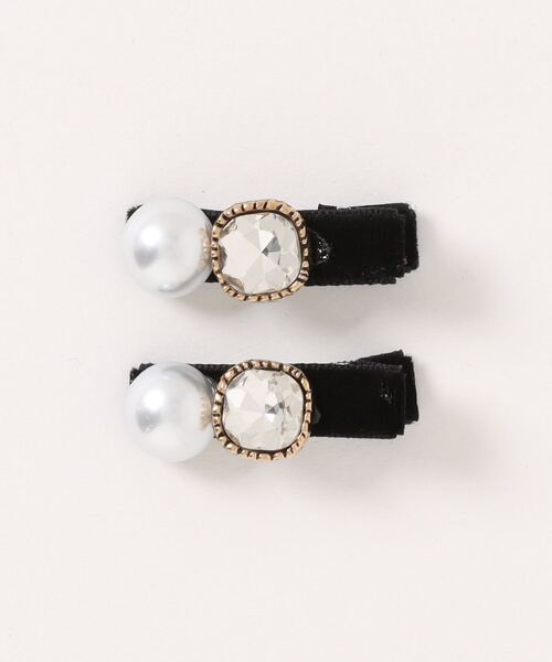 セール】【 ammy. / エイミードット 】 パール & ビジュー ベロア ヘア