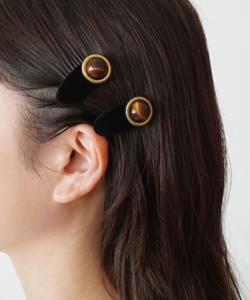 リバティ⑤ ベビーヘアクリップ 2個セット マーガレットアニー リバティ⑤ ベビーヘアクリップ 2個セット マーガレットアニー