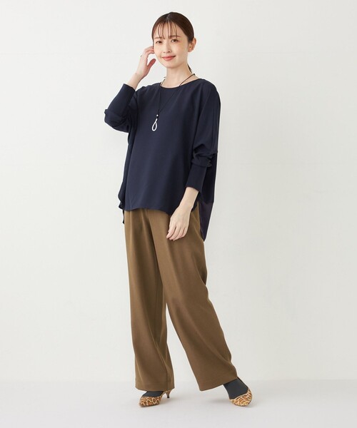 SHIPS Colors(シップス カラーズ)の「SHIPS Colors:〈手洗い可能〉ジョーゼット バック切り替え トップス(シャツ/ブラウス・レディース・グレー/ネイビー/オフホワイト/キャメル・ONE SIZE)」の20枚目の写真