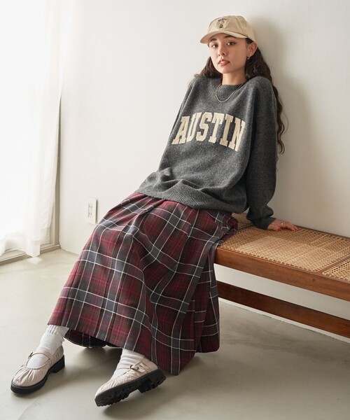  カラフルロゴ セーター p.premier ニット セーター カラフルジャガードロゴニット