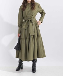 PICCIN | ウエストリボンティアードワンピース(シャツワンピース)