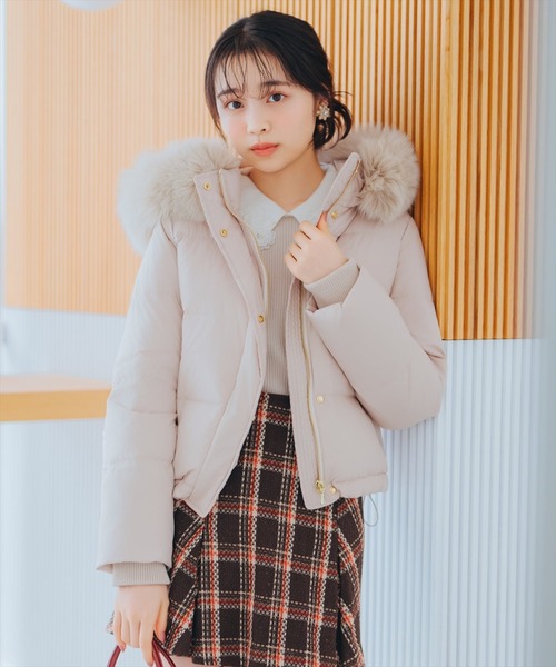 FOXファー付きショートダウン（ダウンジャケット/コート