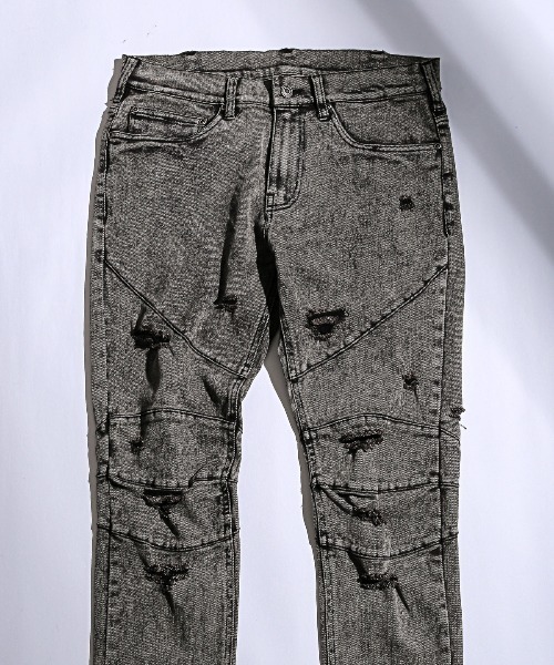 フラグスタフ　デニムパンツ　ブラック　XL　クラッシュ BORO DENIM PANTS -2.COLOR- | IN ONLINE STORE