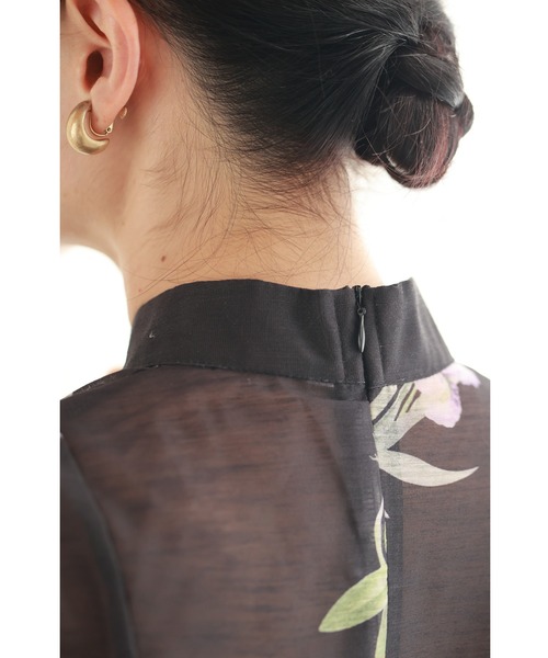 cawaii(カワイイ)の「(黒)ハリ感ベールの花集めミディアムワンピース(インナー・ベルト付き)(ワンピース・レディース・ブラック・S~M/L~LL)」の20枚目の写真