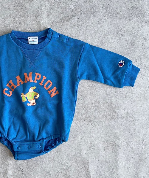 Champion(チャンピオン)の「【Champion】別注プリントロンパース(ロンパース・キッズ・パープル/キナリ/ブルー・80/70)」の7枚目の写真