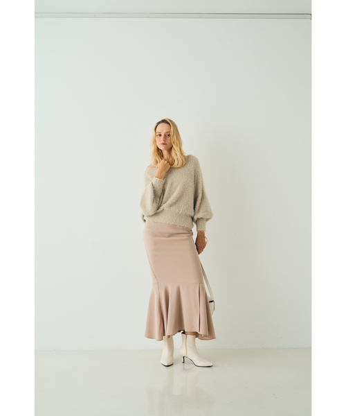 EMMA　ROUGE VIF（エマルージュヴィフ）の「【2025AW新色登場】【一部店舗限定】3wayルーズラメニット/オフショルダー/ワンショルダー/ボートネック（ニット/セーター・レディース・グレー/ブラック/アイボリー/ホワイト/ネイビー・フリー）」の18枚目の写真