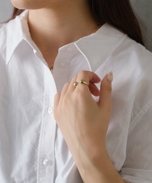 Actually(アクチュアリー)の「Open Drop Ring(リング・レディース・ゴールド・フリー)」の2枚目の写真