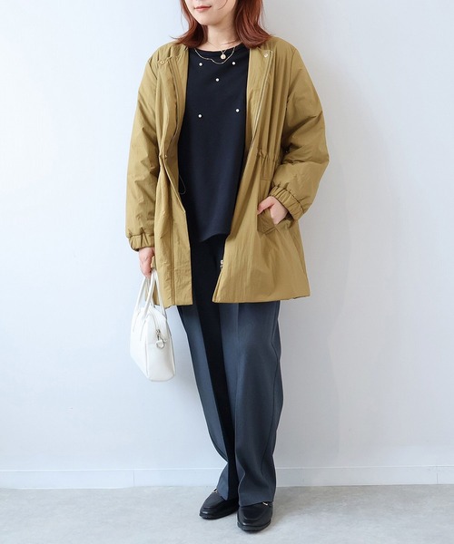 leswel(レスウェル)の「【L~5L 大きいサイズ】パール使いバックフェザー裏毛プルオーバー(Tシャツ/カットソー・レディース・ブラック/オフホワイト・LL/3L/4L/5L/L)」の17枚目の写真