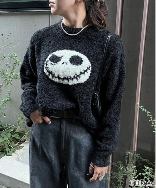 DOUBLE NAME（ダブルネーム）の「【Disney】Disney シャギーニット/ユニセックス（ニット/セーター・レディース・オフホワイト/ブラック・FREE）」の8枚目の写真