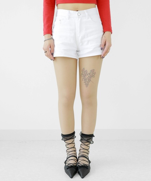 minsobi(ミンソビ)の「レースアップシアーソックス ショートソックス(ソックス/靴下・レディース・ホワイト/ブラック・FREE)」の3枚目の写真