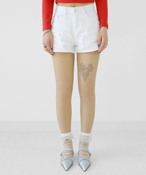 minsobi(ミンソビ)の「レースアップシアーソックス ショートソックス(ソックス/靴下・レディース・ホワイト/ブラック・FREE)」の7枚目の写真