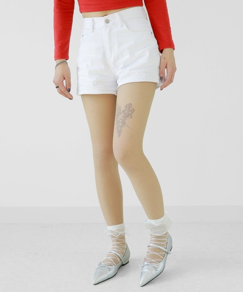 minsobi(ミンソビ)の「レースアップシアーソックス ショートソックス(ソックス/靴下・レディース・ホワイト/ブラック・FREE)」の8枚目の写真