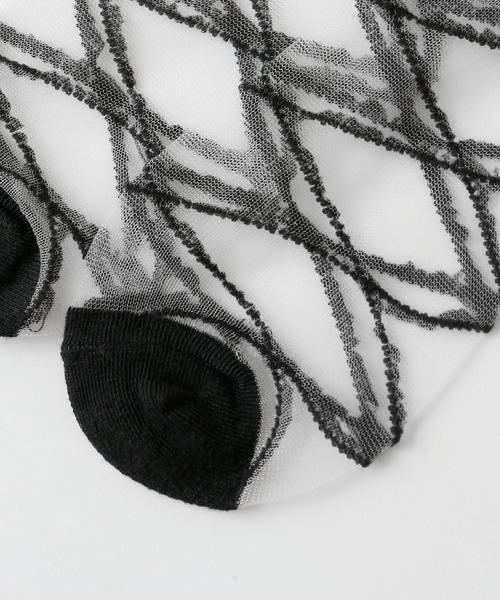 minsobi(ミンソビ)の「レースアップシアーソックス ショートソックス(ソックス/靴下・レディース・ホワイト/ブラック・FREE)」の14枚目の写真