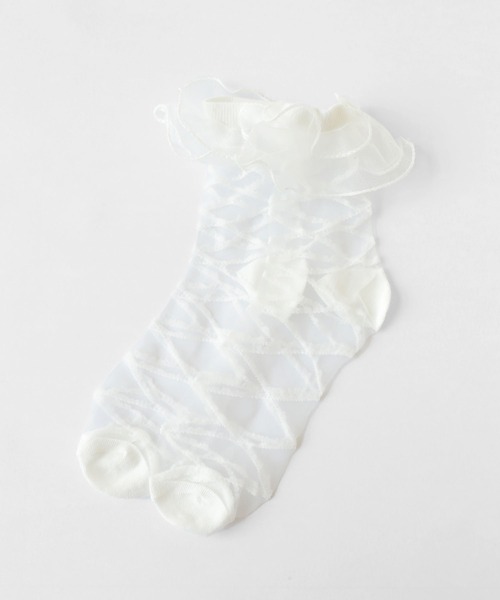 minsobi(ミンソビ)の「レースアップシアーソックス ショートソックス(ソックス/靴下・レディース・ホワイト/ブラック・FREE)」の16枚目の写真